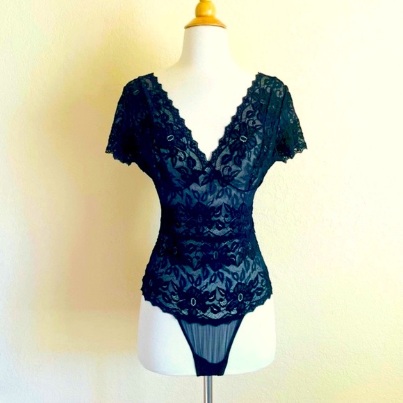 Victoria's Secret Other - VTG Victoria’s Secret Black Lace Bodysuit